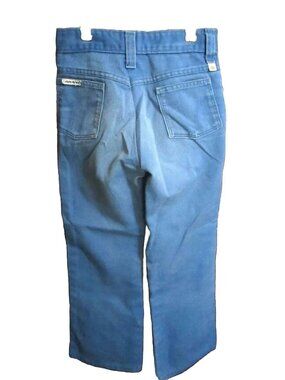 Vintage 1970's BOYS Jeans 8 23x21 DICKIES RELIC FADE DENIM HIPPIE DISCO BOOTCUT